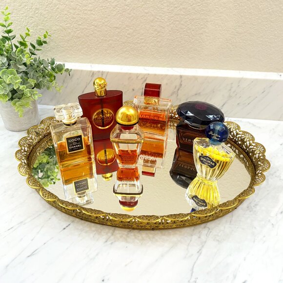 Vintage Hollywood Regency Vanity Mirror/Tray - Picture 4 of 14